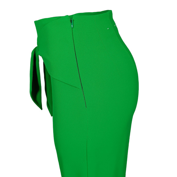 Express Culottes Pants Size 2R Green Wrap Attached Belt High Rise Side Zipper - Picture 7 of 9